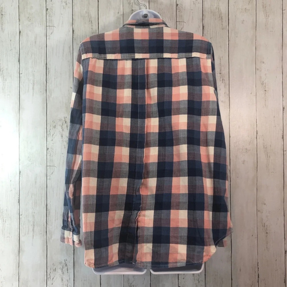 Tommy Hilfiger Pearl Snap Roll Tab Flannel Shirt Large - Picture 2 of 8